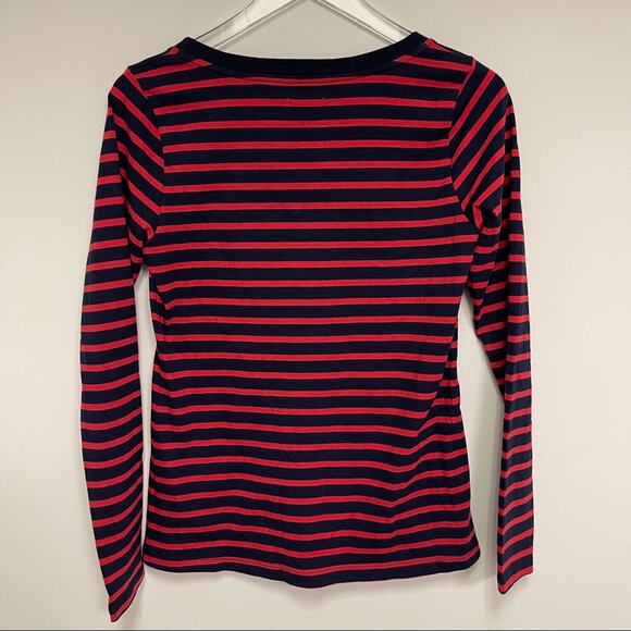 STYLEMINT Shirt Size Small Navy & Lipstick Red Stripe Dalton Nautical Preppy - Picture 2 of 8